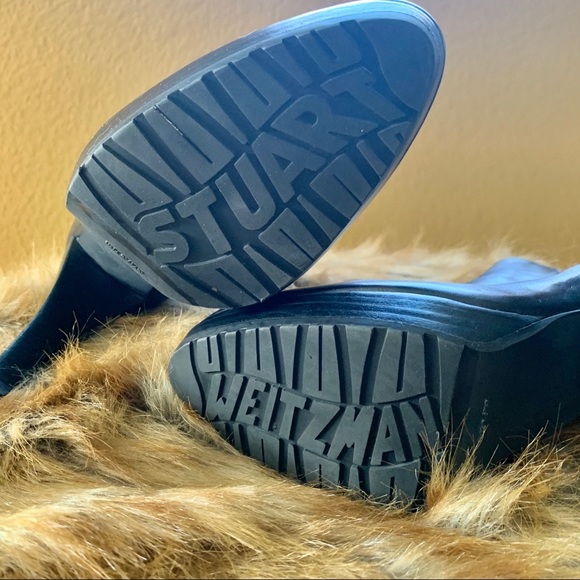 Stuart Weitzman Leather High Heel Booties - Picture 6 of 10